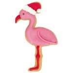 Flamingo kerstmuts uitsteekvormpje