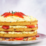Aardbeien lasagne met laagjestaart