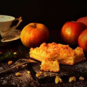 Appelplaatkoek met vanille saus recept