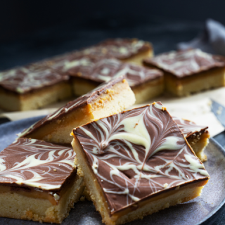 Caramelkoek met chocolade
