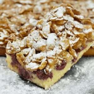 Plaatcake met Kersen